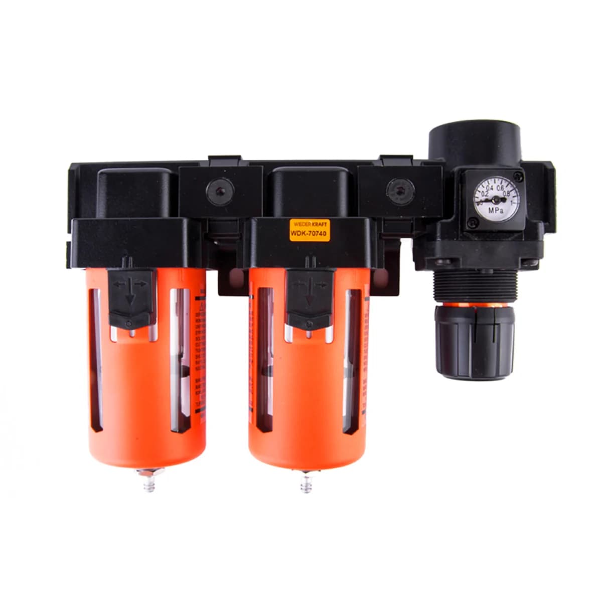 Блок подготовки воздуха: фильтр, регулятор, манометр, 3000 л/мин,1/2″ WIEDERKRAFT WDK-70740