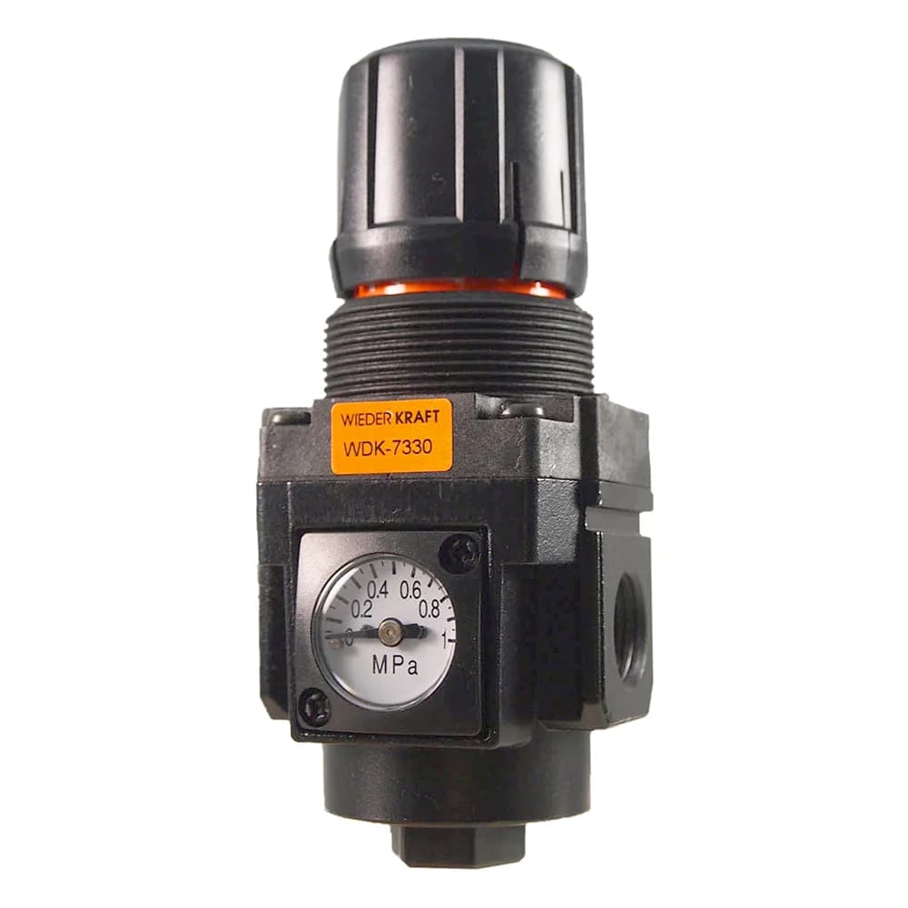 Регулятор давления 3/8″ 10 атм манометр встроенный для контроля давления WIederkraft WDK-7330
