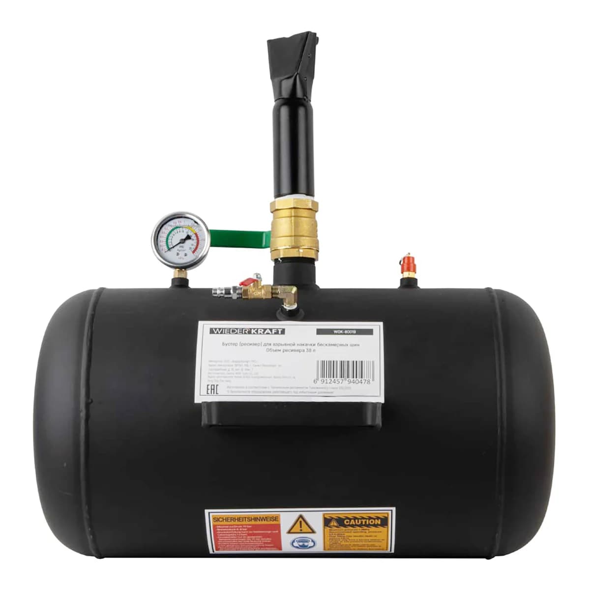 Бустер для взрывной накачки шин 38 л Wiederkraft WDK-80019