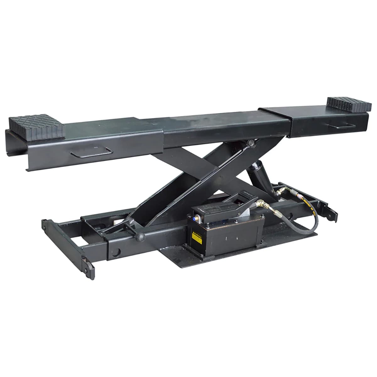 Траверса пневмогидравлическая Wiederkraft WDK-80030M — в рабочем положении