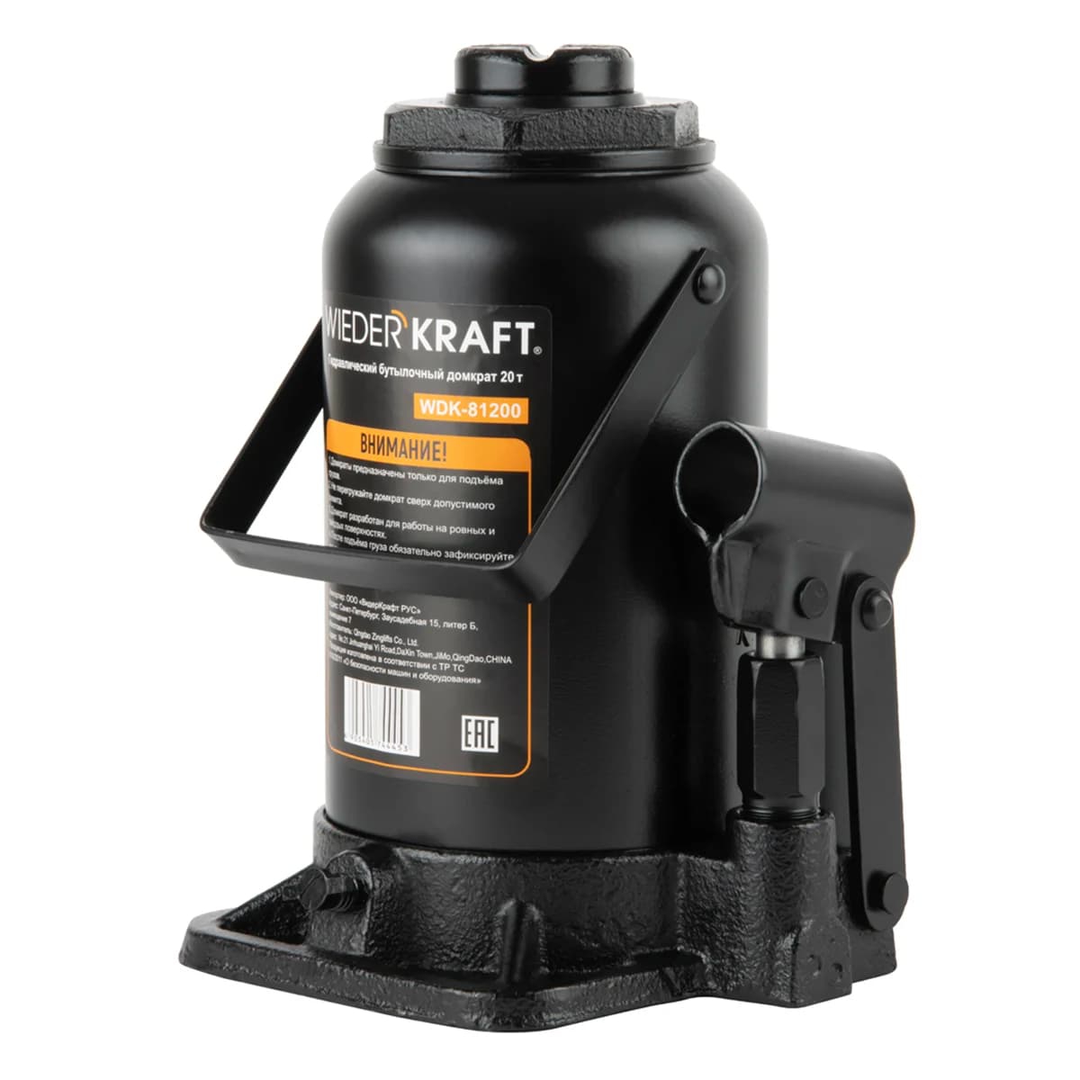 Домкрат бутылочный 20 т WIEDERKRAFT WDK-81200
