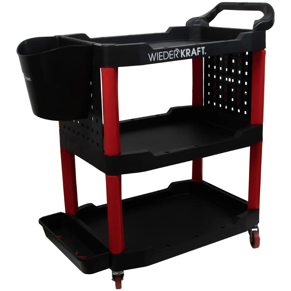 Тележка для детейлинга 3 полки, боковая панель Wiederkraft WDK-818
