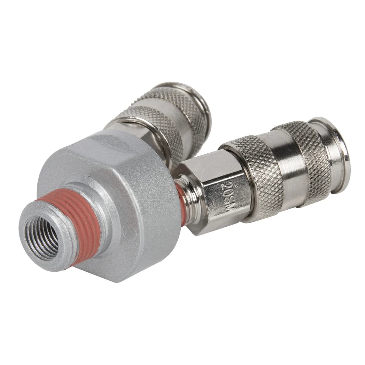 Разветвитель пневматический V-образный 2 выхода «мама» без потери давления Wiederkraft WDK-82MV