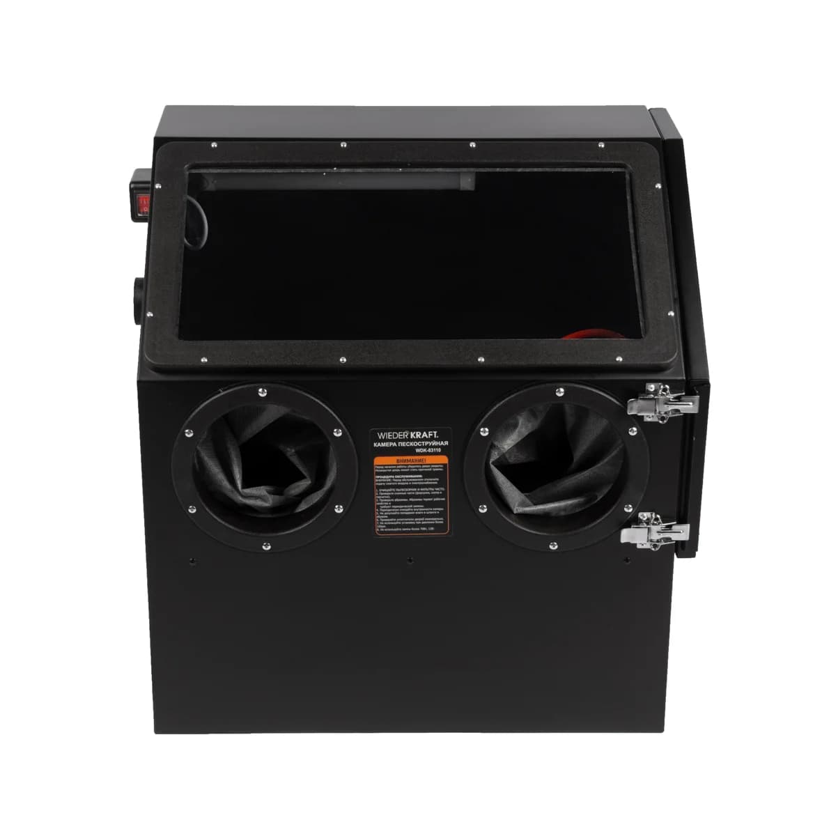 Пескоструйная камера настольная 110 л, 400 л/мин WIEDERKRAFT WDK-83110