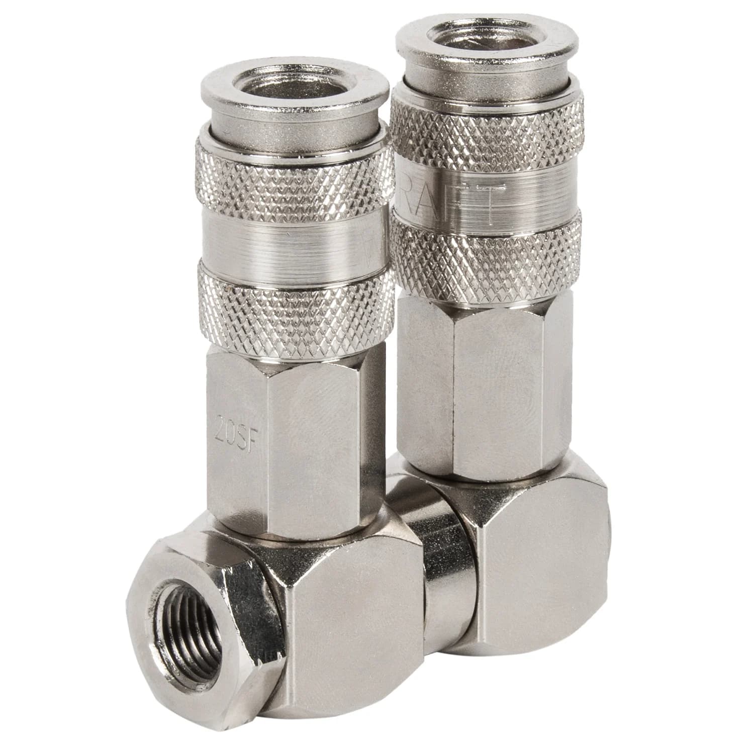 Разветвитель пневматический 1/4″ вход 2 выхода «мама» вращающиеся Wiederkraft WDK-83RL