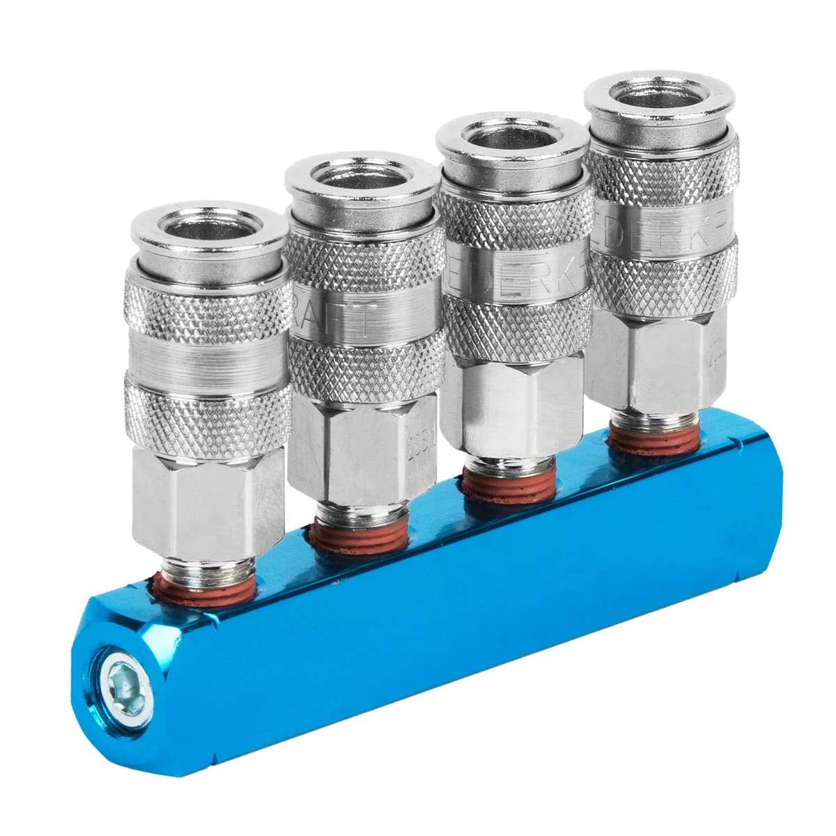 Разветвитель пневматический, 4 выхода рапид EURO, 1/4″F WIEDERKRAFT WDK-84MM