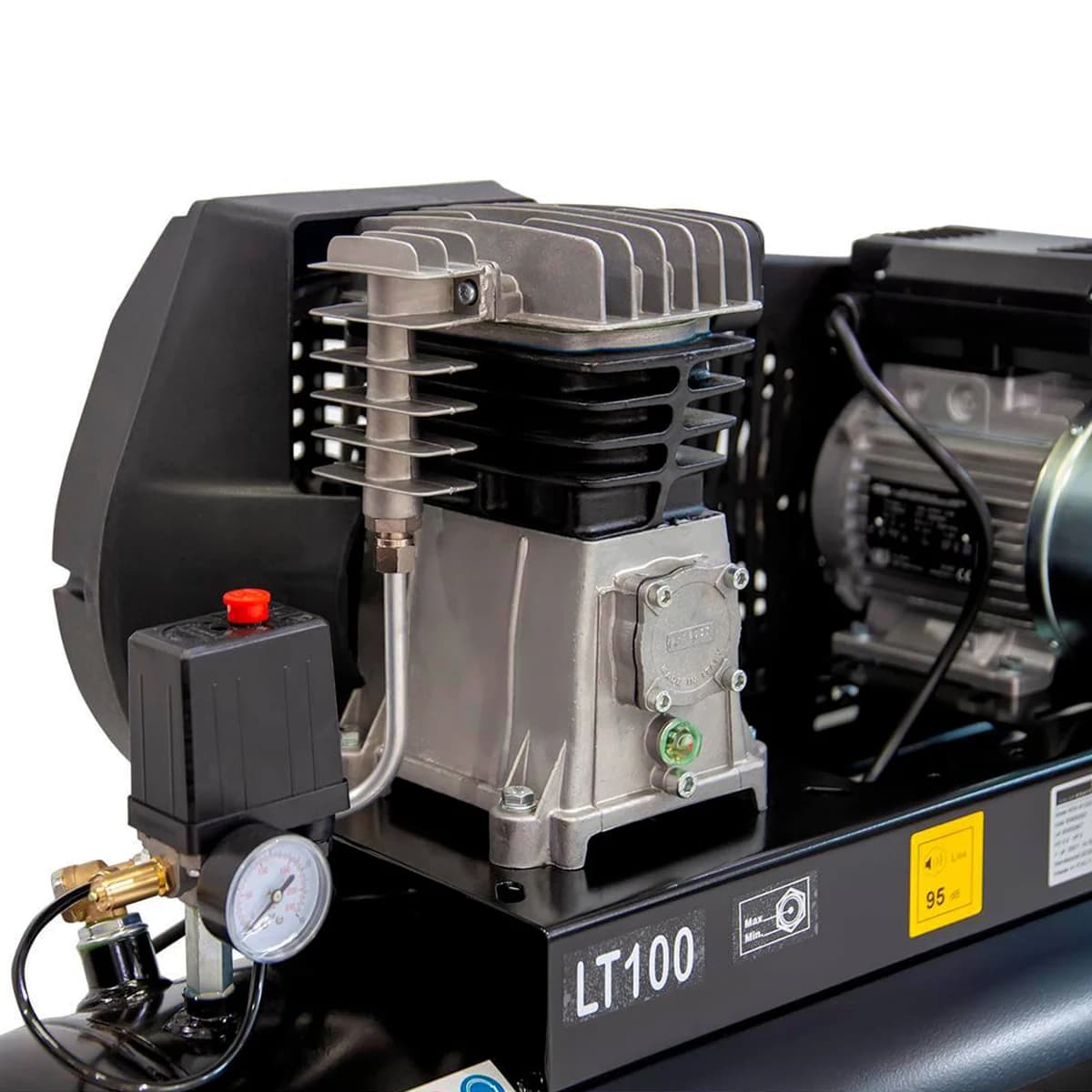 Поршневой ременной компрессор 340 л/мин, 100 л, 10 бар, 220 В WIEDERKRAFT WDK-91032