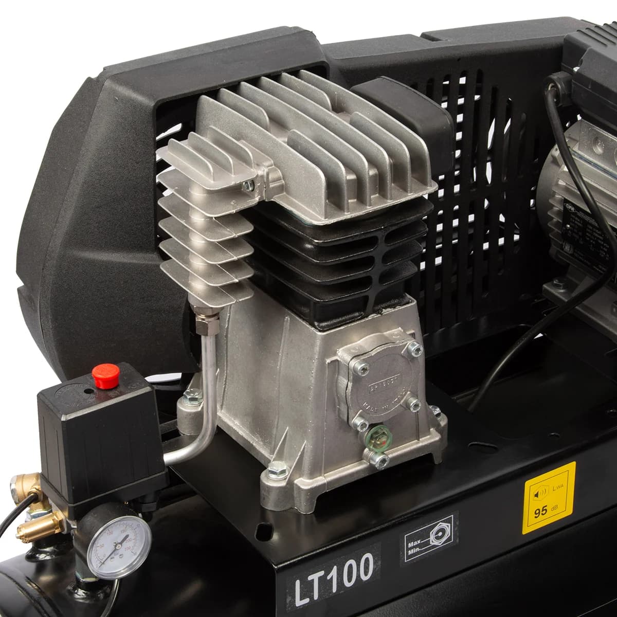 Поршневой ременной компрессор 340 л/мин, 100 л, 10 бар, 220 В WIEDERKRAFT WDK-91032