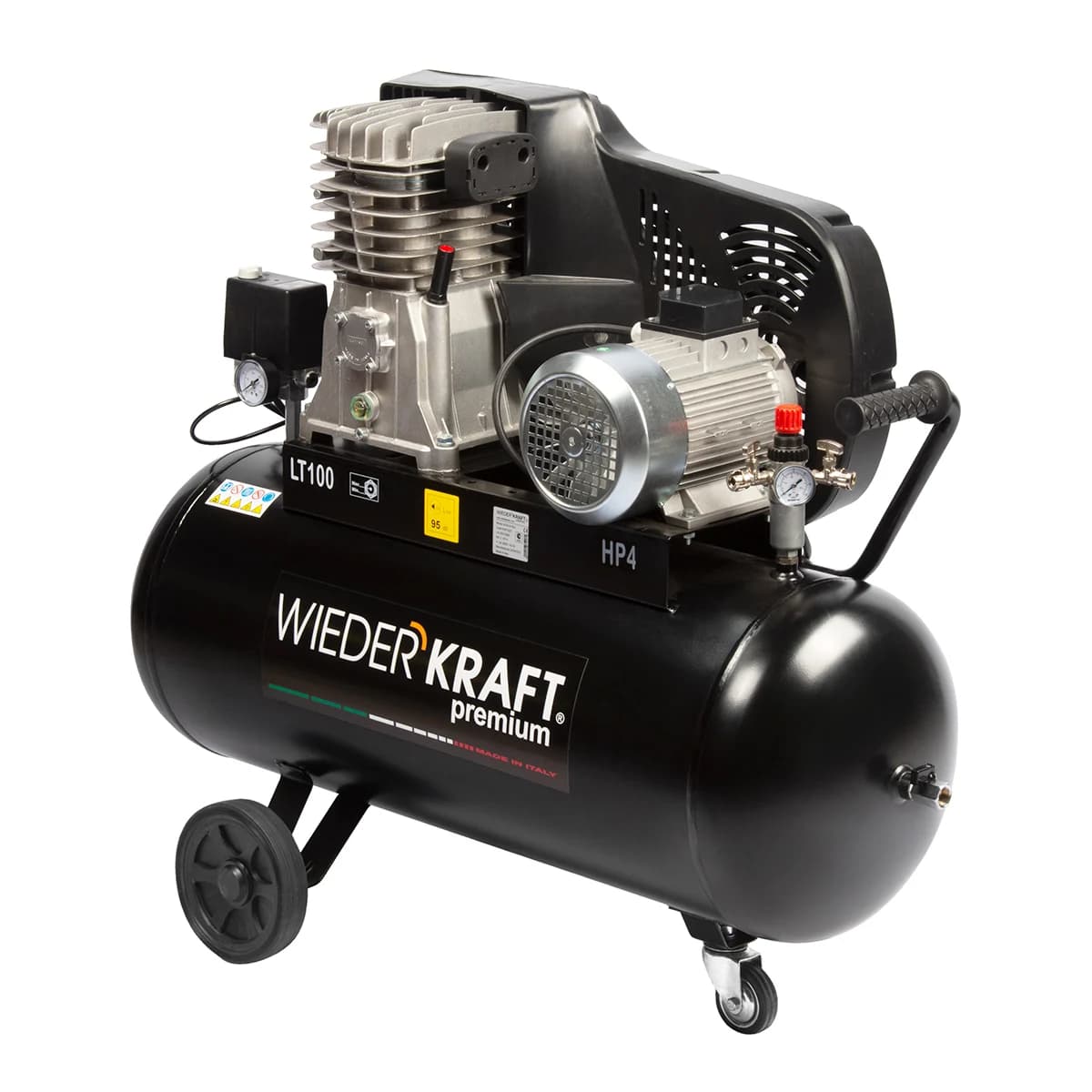 Поршневой компрессор ременной 100 л, 541 л/мин, 10 бар, 380В, итальянский WIEDERKRAFT WDK-91054