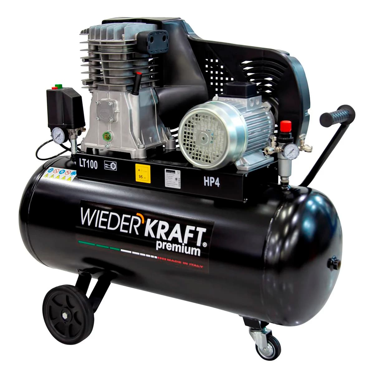 Поршневой компрессор ременной 100 л, 541 л/мин, 10 бар, 380В, итальянский WIEDERKRAFT WDK-91054