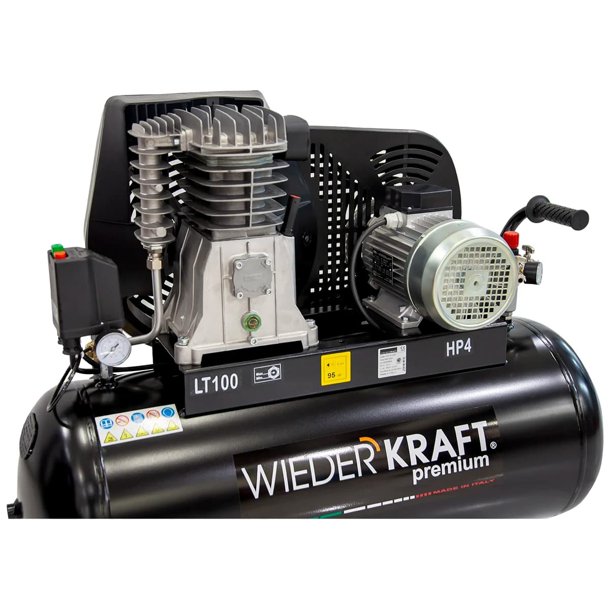 Поршневой компрессор ременной 100 л, 541 л/мин, 10 бар, 380В, итальянский WIEDERKRAFT WDK-91054