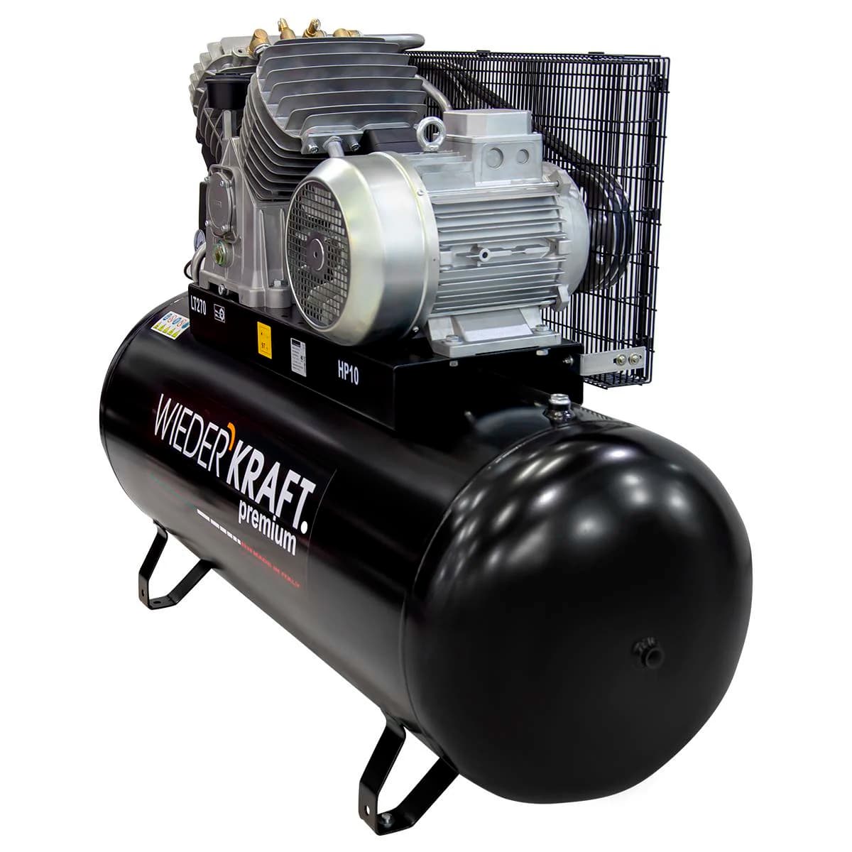 Поршневой компрессор 270 л, 1300 л/мин, 11 бар, 380 В, четырёхцилиндровый WIEDERKRAFT WDK-92712