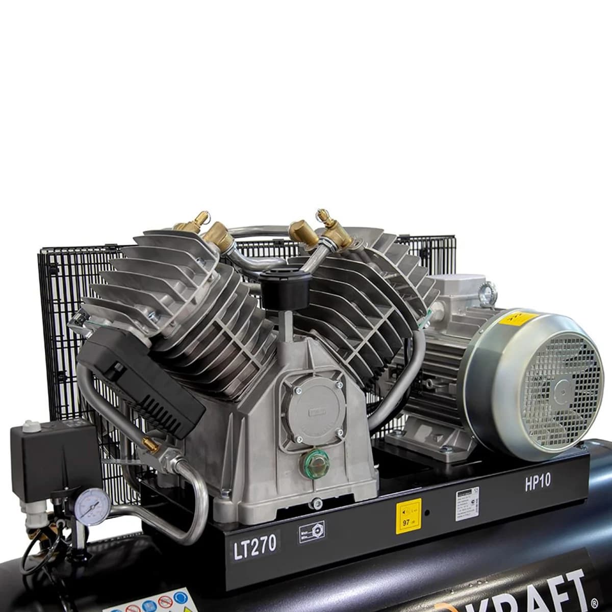 Поршневой компрессор 270 л, 1300 л/мин, 11 бар, 380 В, четырёхцилиндровый WIEDERKRAFT WDK-92712