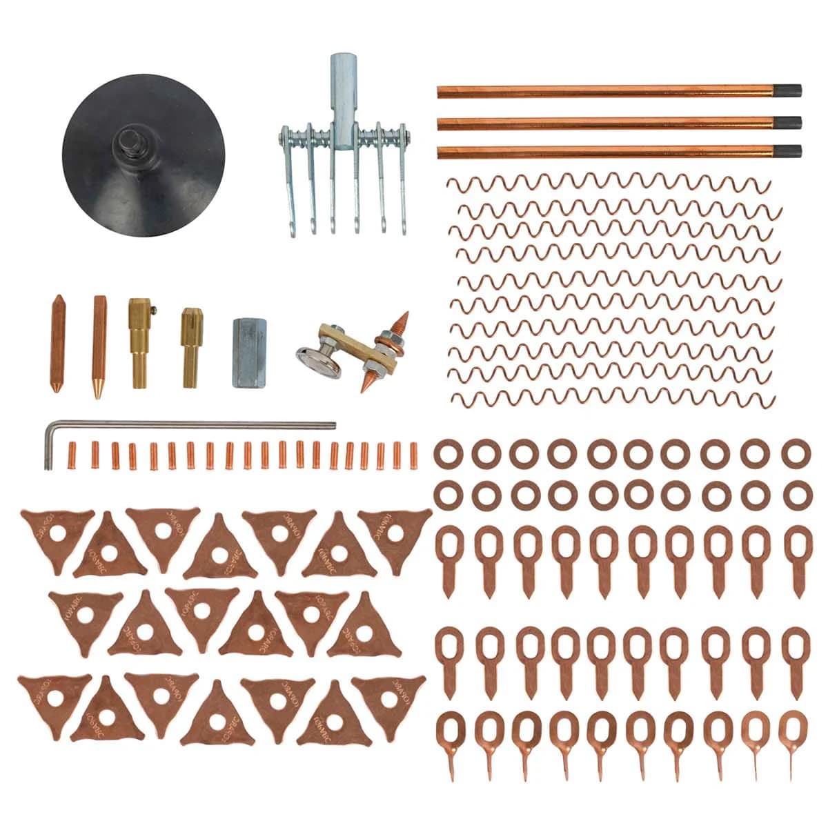 Расширенный набор сварочных аксессуаров для споттера 110 предметов Wiederkraft WDK-BOX97