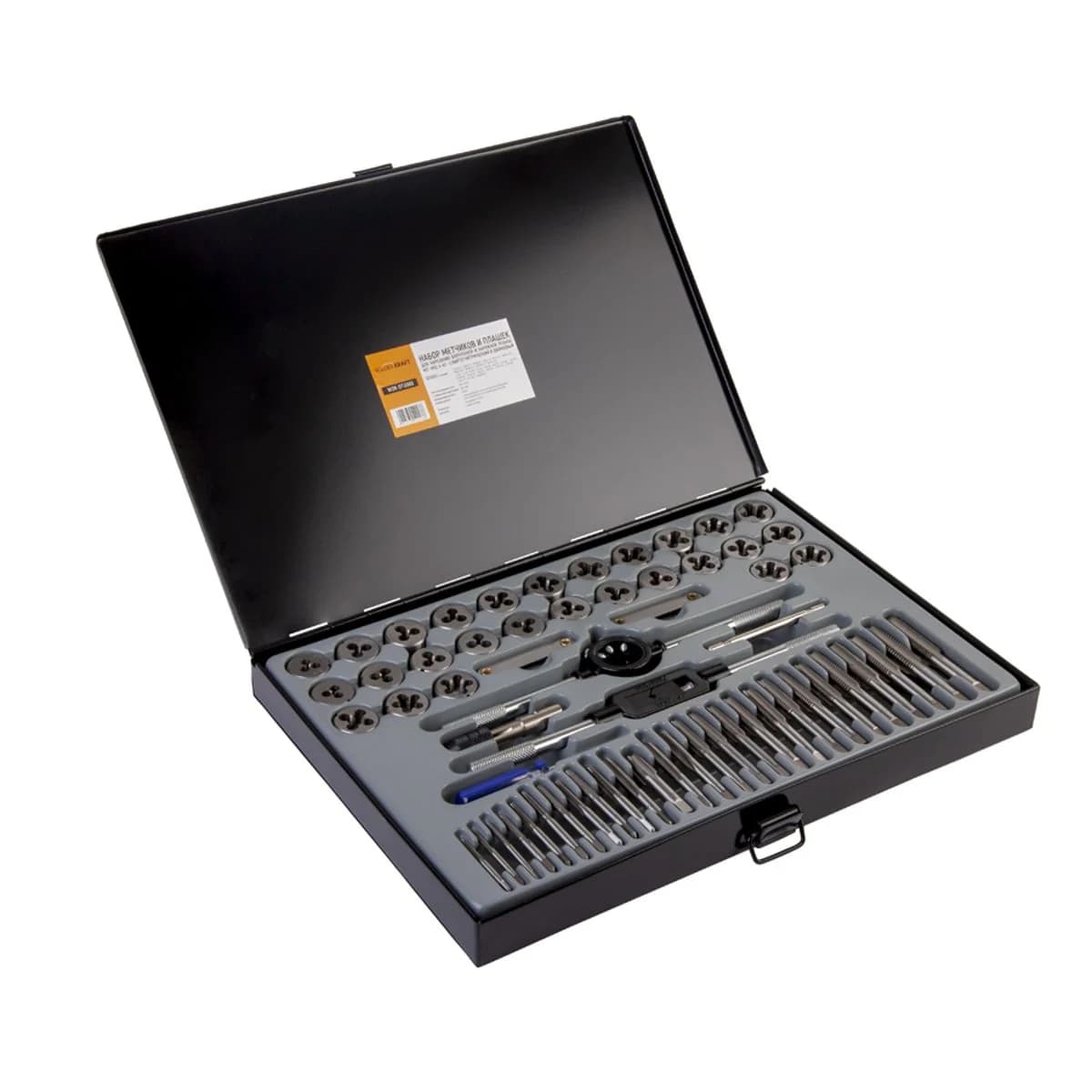Набор метчиков и плашек WiederKraft WDK-DT3060 в кейсе