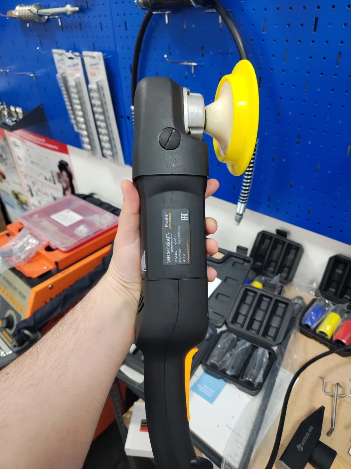Полировальная машинка роторная, 1200 Вт, 125–150 мм WIEDERKRAFT WDK-PM800