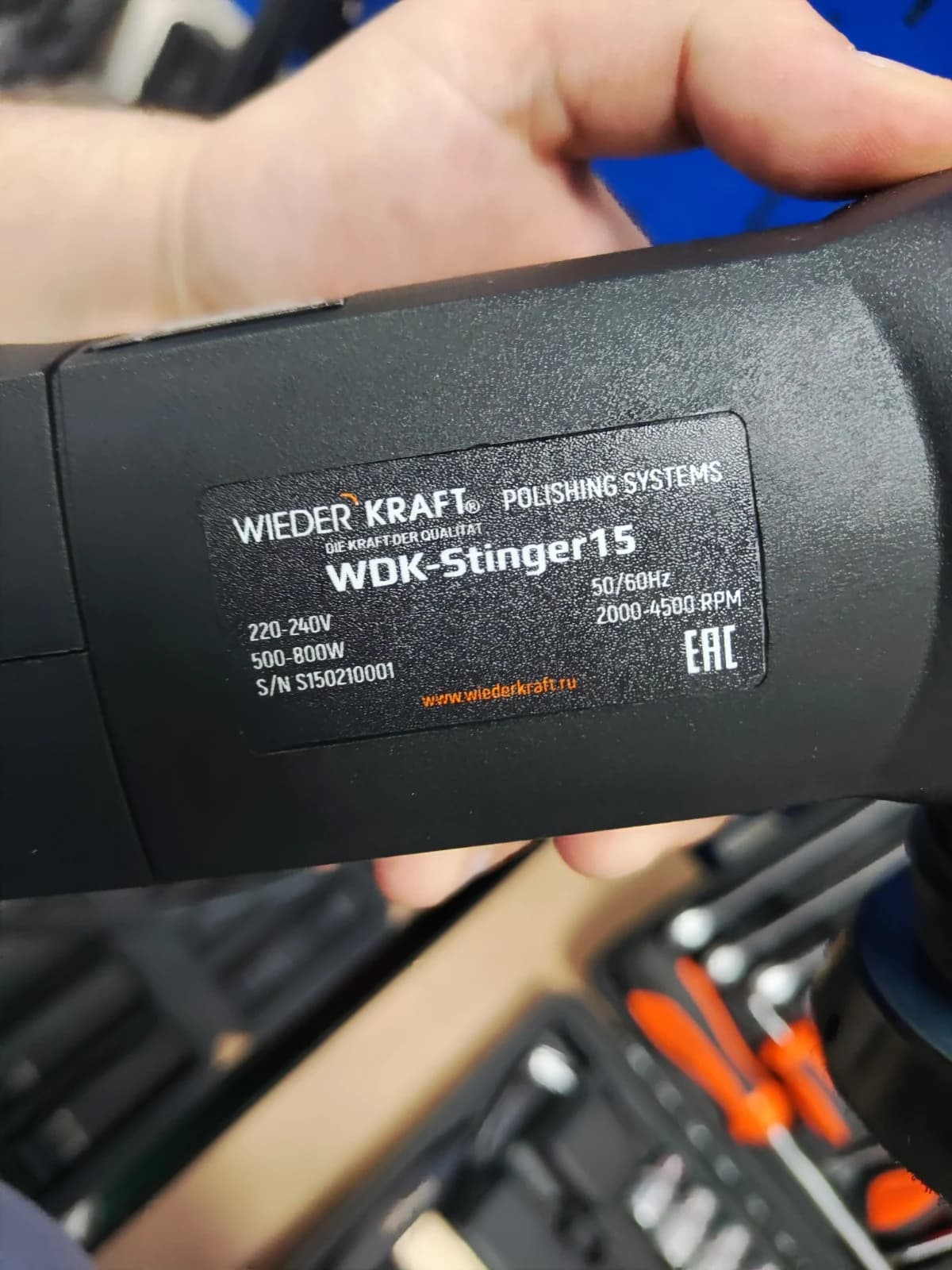 Электрическая полировальная машина ротор-орбитальная 125 мм WIEDERKRAFT WDK-Stinger15