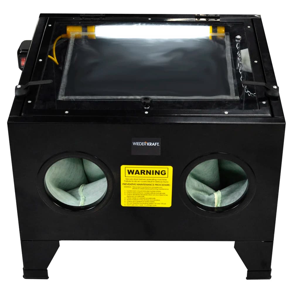 Настольная пескоструйная камера 90 л с электрокорундом Wiederkraft WDK-82090K