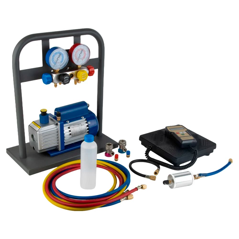 Ручная установка для заправки кондиционеров Wiederkraft WDK-AC50 — общий вид