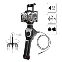 Видеоэндоскоп управляемый USB, 1Мп, 1280х720, 1м, 4мм зонд, всесторонняя артикуляция iCartool IC-V104AW