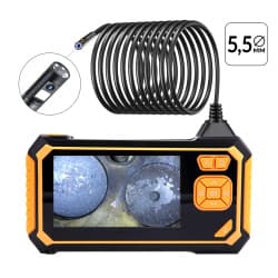 Видеоэндоскоп промышленный защищенный, 4.3″, 2Мп, 2 камеры, 1920х1080, 3м, 5.5 мм, iCartool IC-V117