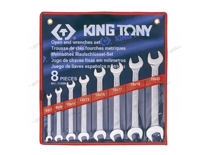 Набор рожковых ключей King Tony 1108MR в кейсе