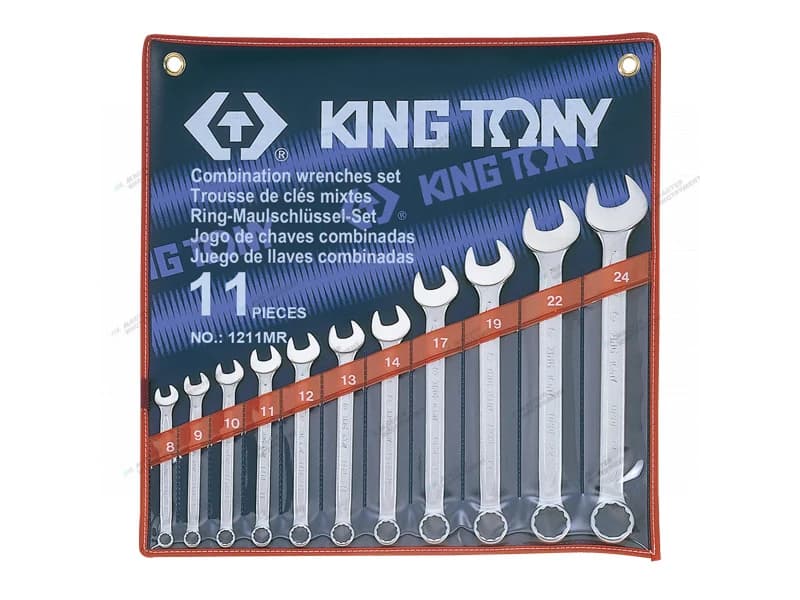 Набор комбинированных ключей King Tony 1211MR в пластиковом кейсе