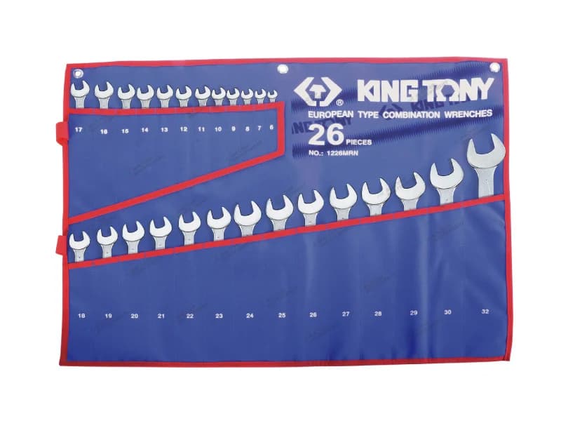Набор комбинированных ключей King Tony 1226MRN в чехле