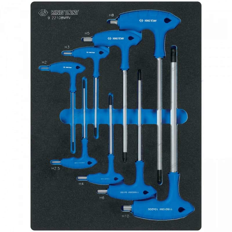 Набор шестигранных ключей KING TONY 9-22108MRV в ложементе EVA