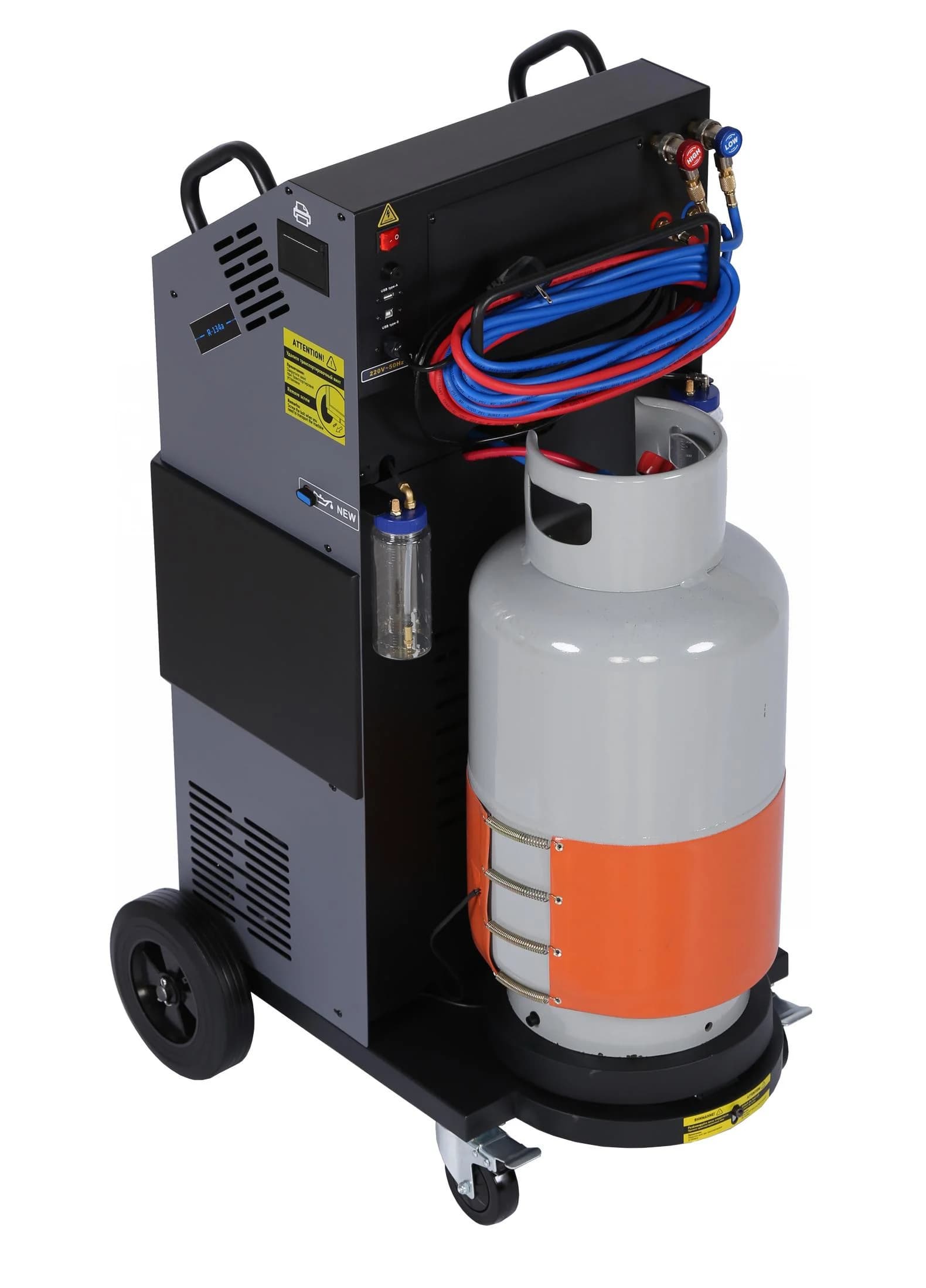 Установка автомат для заправки кондиционеров автобусов с ручным впрыском масла