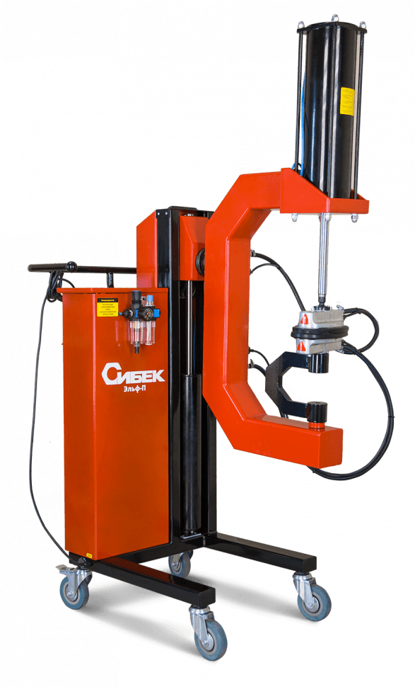 Вулканизатор СИБеК Эльф-П — подкатной, 220 В, пневмопривод, до 600 мм