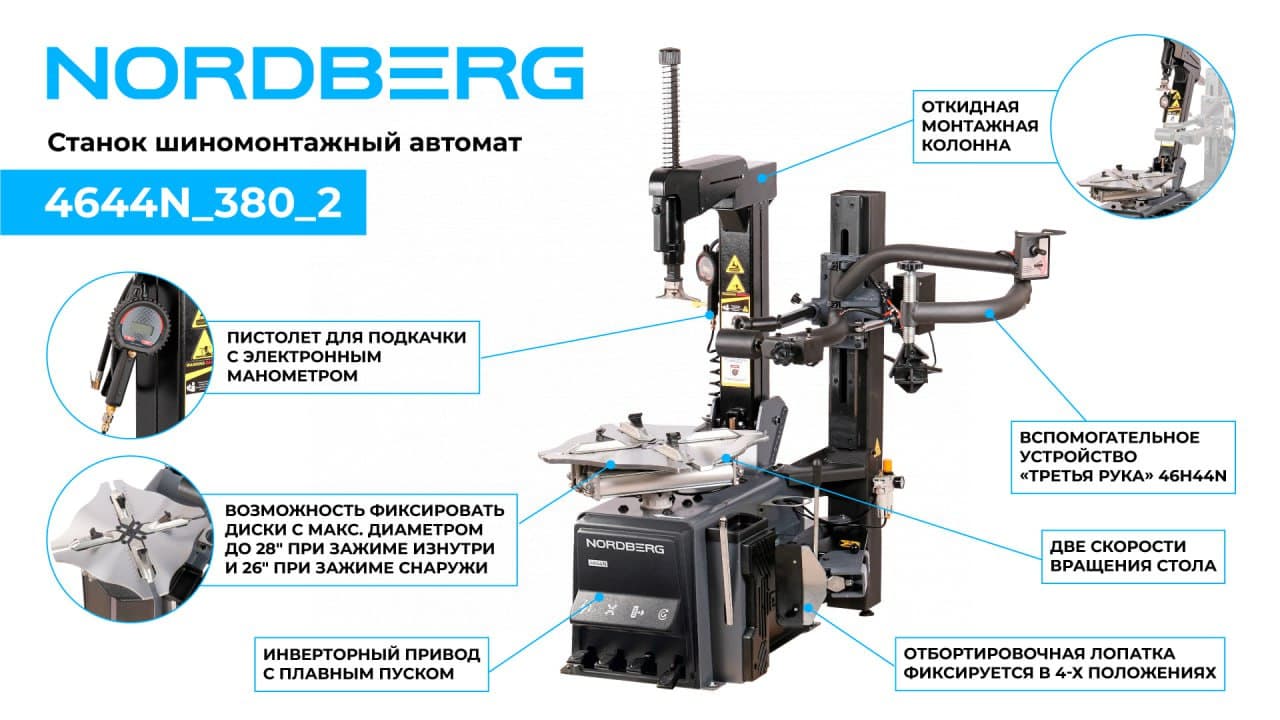 Панель управления шиномонтажным станком NORDBERG 4644N