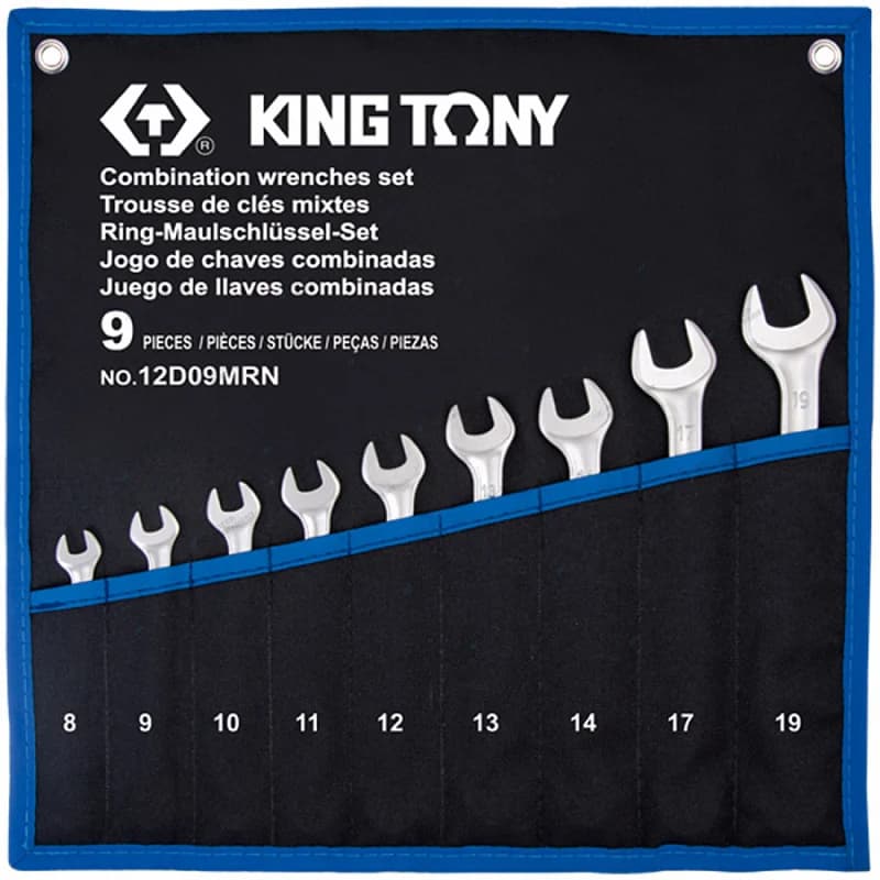 Набор комбинированных ключей King Tony 12D09MRN в картонной коробке