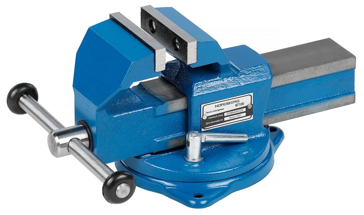 Тиски слесарные NORDBERG NT100 с губками 100 мм