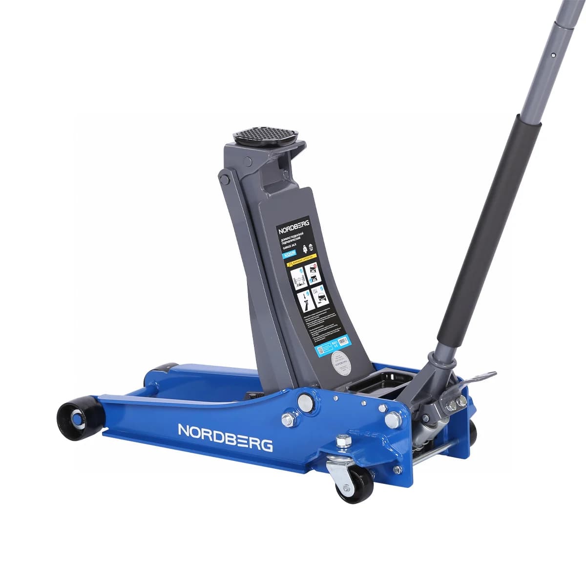 Домкрат подкатной NORDBERG N32039 — 4 т, педаль, подхват 9,5 см