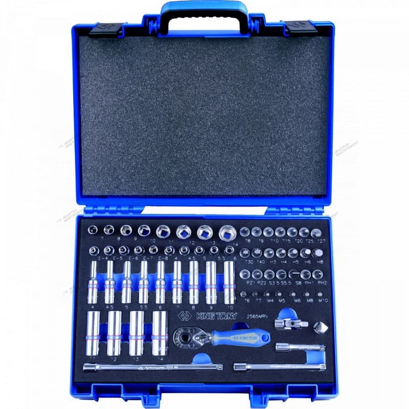 Набор торцевых головок 1/4" 65 предметов в картонной коробке
