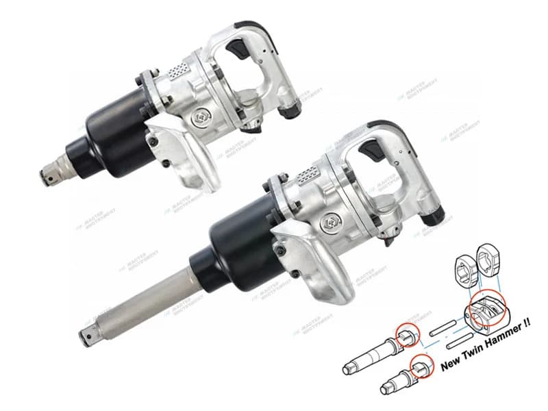 Пневмогайковерт ударный KingTony 33832-180 — 1 дюйм удлинённый, 2 440 Нм