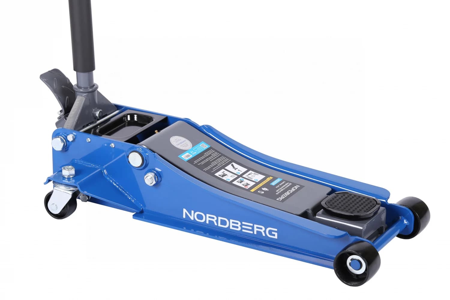 Домкрат подкатной NORDBERG N32039 — 4 т, педаль, подхват 9,5 см