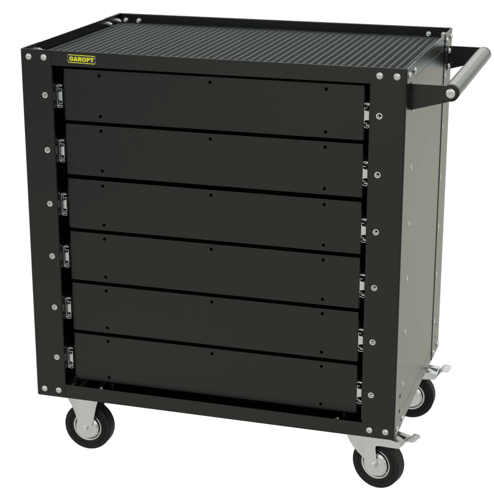 GT6 Тележка инструментальная БЕЗ ЦВЕТОВЫХ ФАСАДОВ, GAROPT Серия «Low-cost»