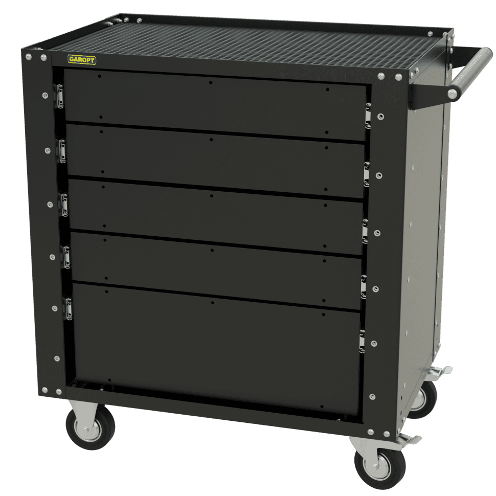 Gt5 Тележка инструментальная Garopt 5 ящиков БЕЗ ЦВЕТОВЫХ ФАСАДОВ, GAROPT Серия «Low-cost»