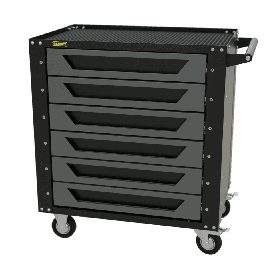Тележка инструментальная Garopt 6 ящиков СЕРАЯ, Серия «Low-cost»