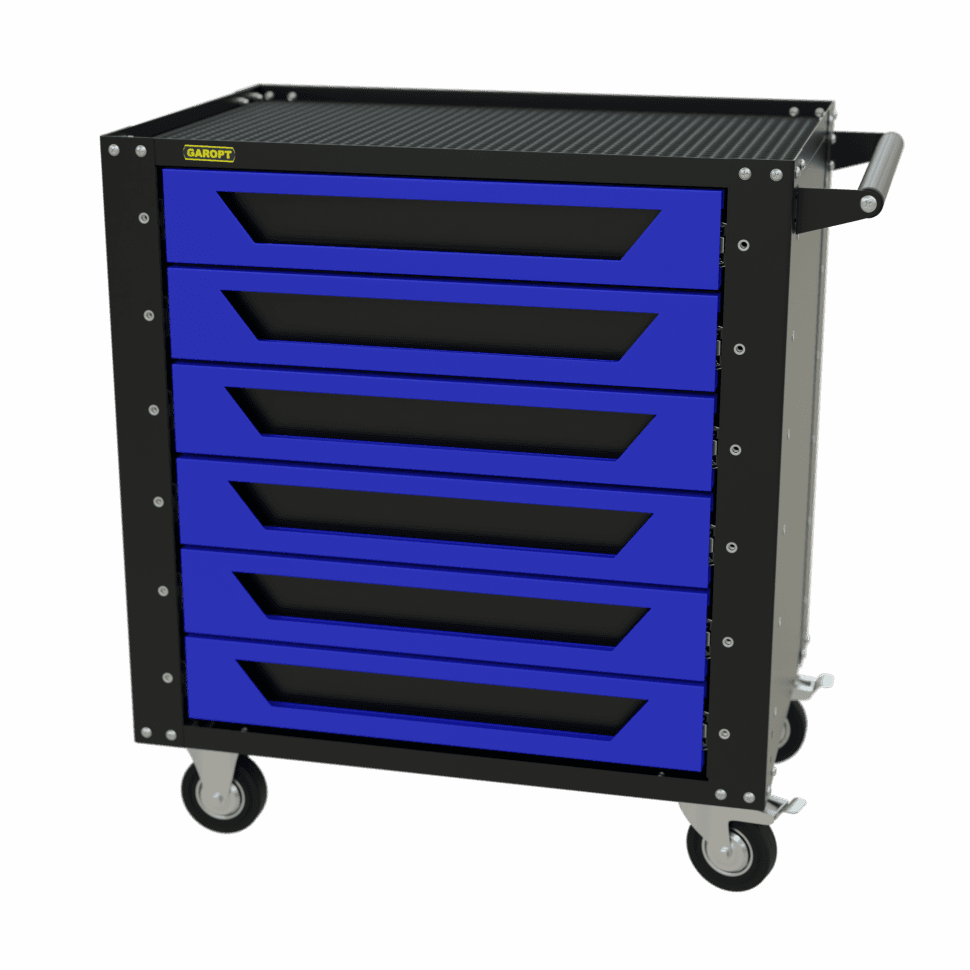 Тележка инструментальная Garopt 6 ящиков СИНЯЯ, Серия «Low-cost»