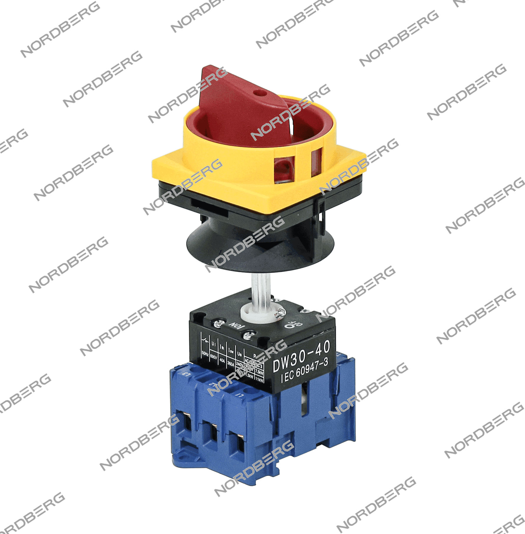 Переключатель Nordberg для моделей 46TRK26 и 46TRK42, вид сбоку