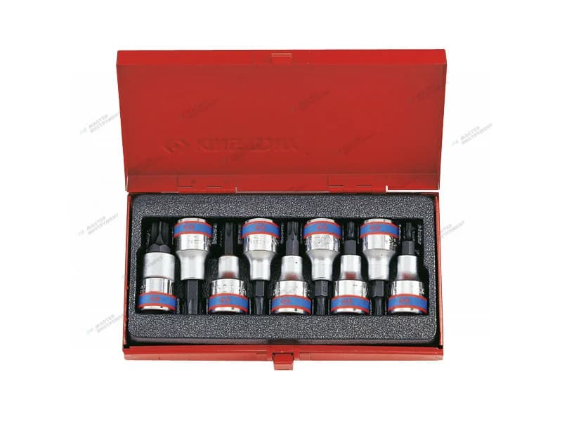 Набор торцевых насадок King Tony 4109PR TORX 1/2" в кейсе