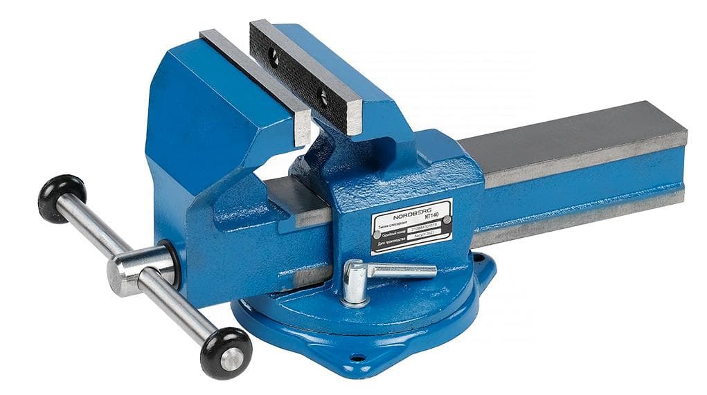 Тиски слесарные NORDBERG NT140 с шириной губок 140 мм