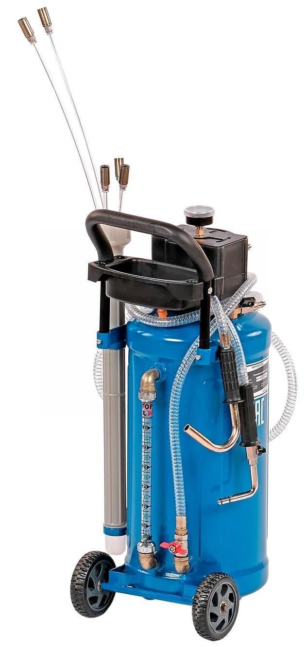 Установка для сбора отработанного масла Nordberg 2330B — пневматическая, 30 л, синяя