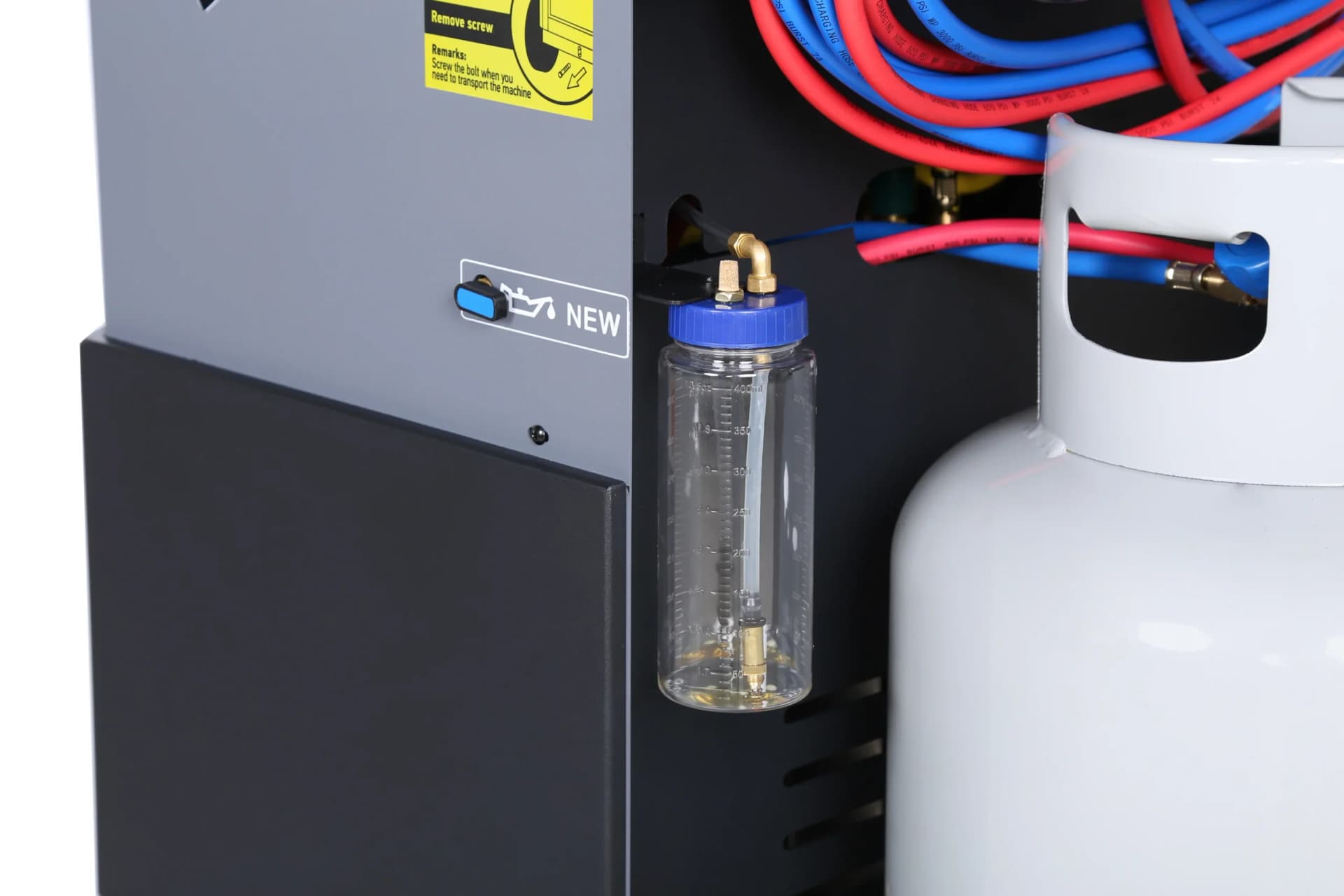 Установка автомат для заправки кондиционеров автобусов с ручным впрыском масла