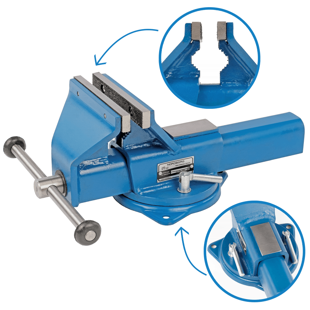 Тиски NORDBERG NTS140 с губками 140 мм