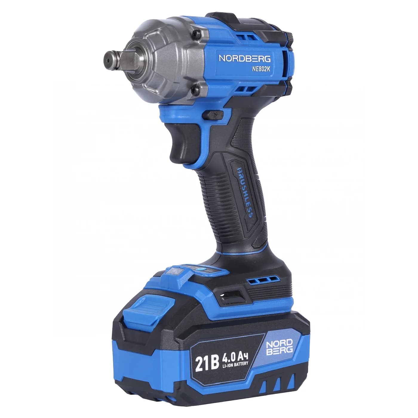Гайковерт аккумуляторный NORDBERG NE802K — 1/2″, 500 Нм, 21 В