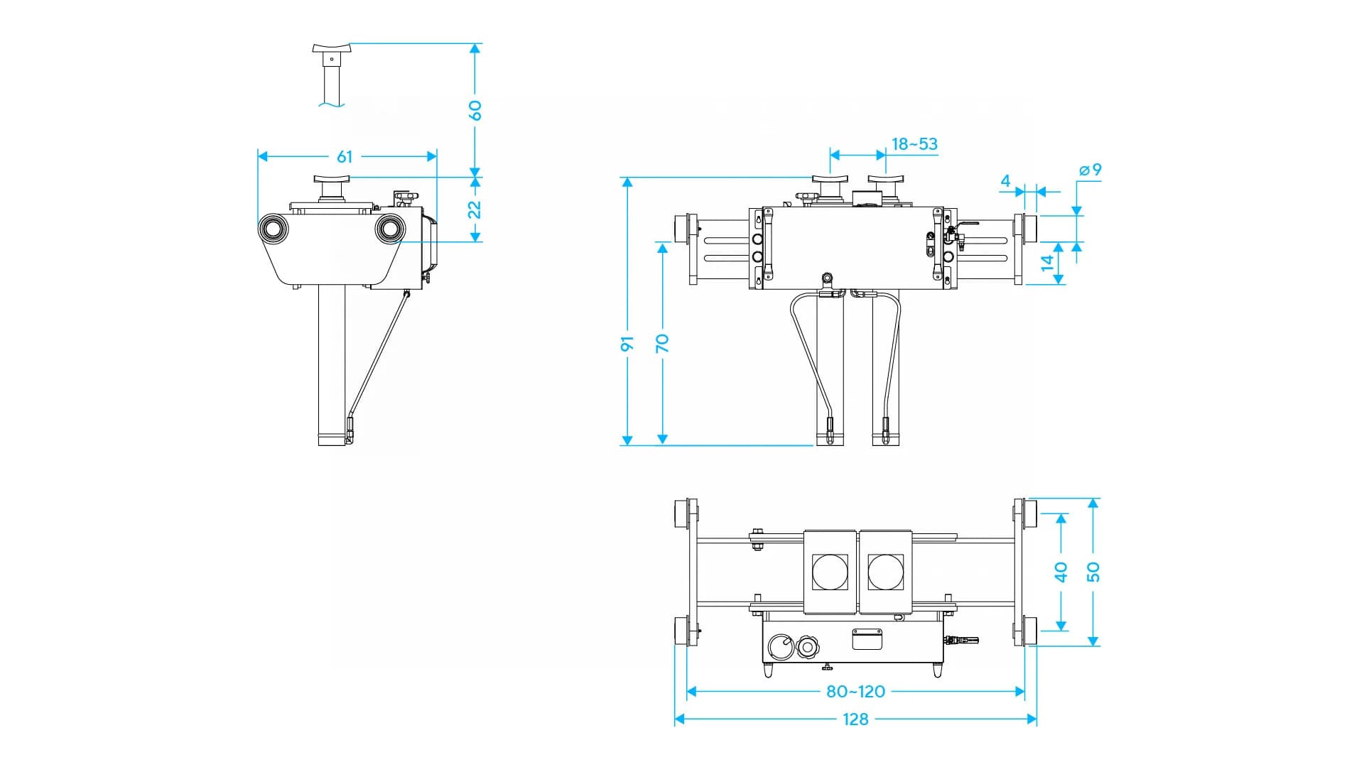 Домкрат канавный NORDBERG N502G — платформа и траверса